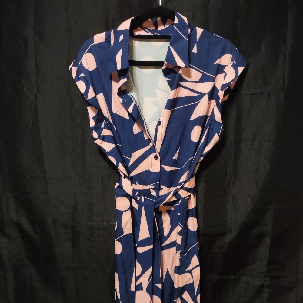 Pink & Blue button-down dress